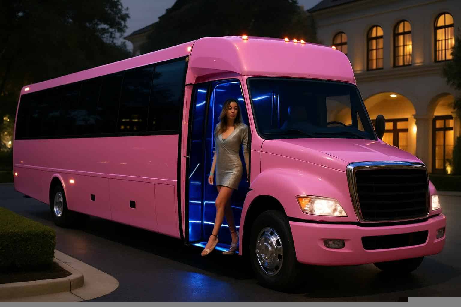 Pink Party Bus Rental Coppell TX