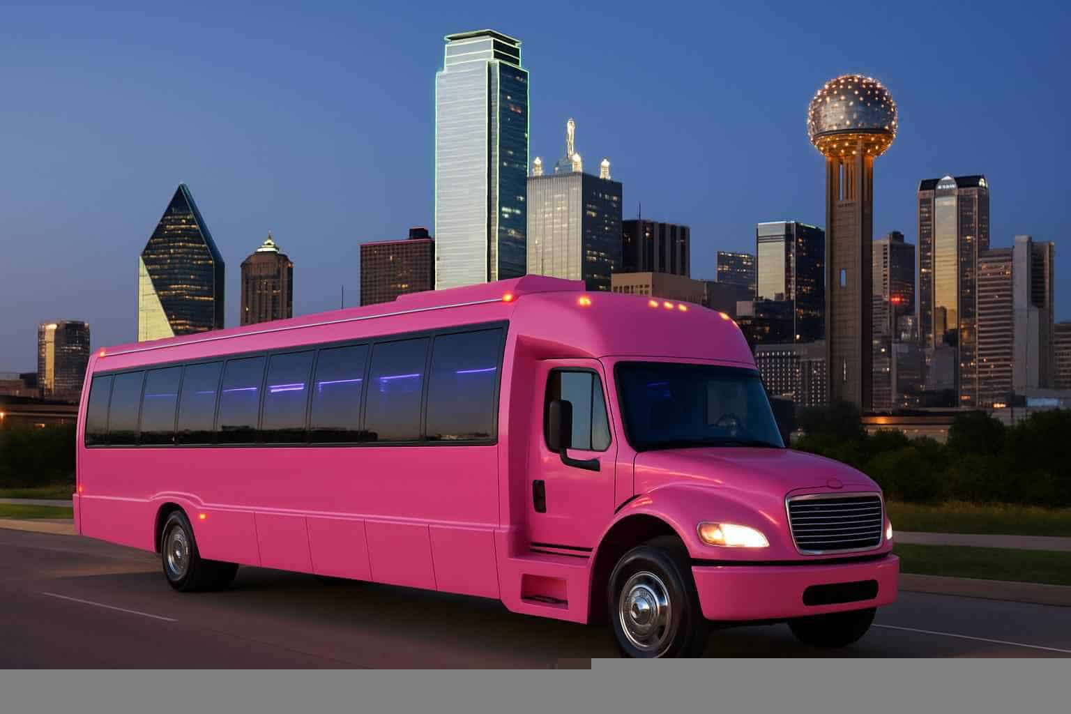 Pink Party Bus Rental Dallas TX