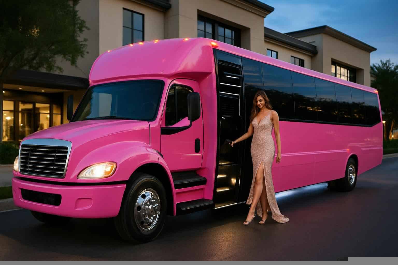 Pink Party Bus Rental Farmers Branch TX