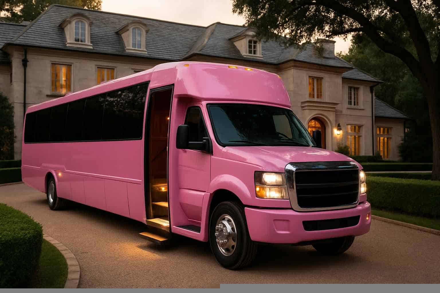 Pink Party Bus Rental Highland Park TX