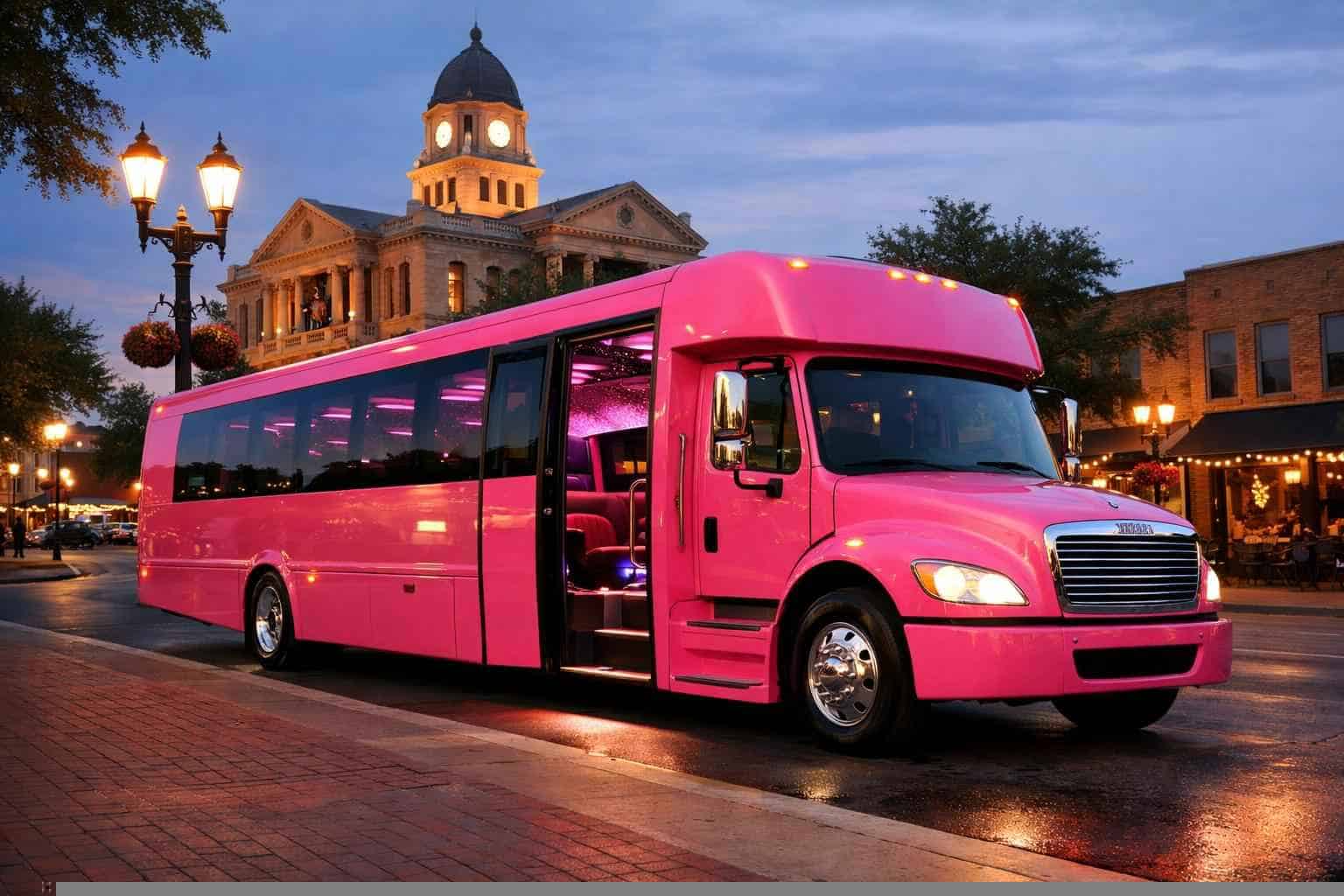 Pink Party Bus Rental McKinney TX