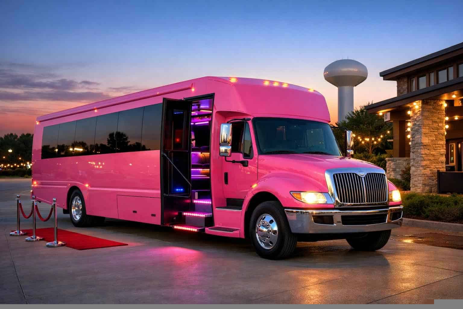 Pink Party Bus Rental Near Me Allen TX