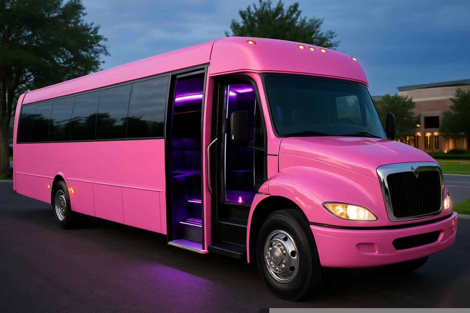 Pink Party Bus Rental Near Me Coppell TX