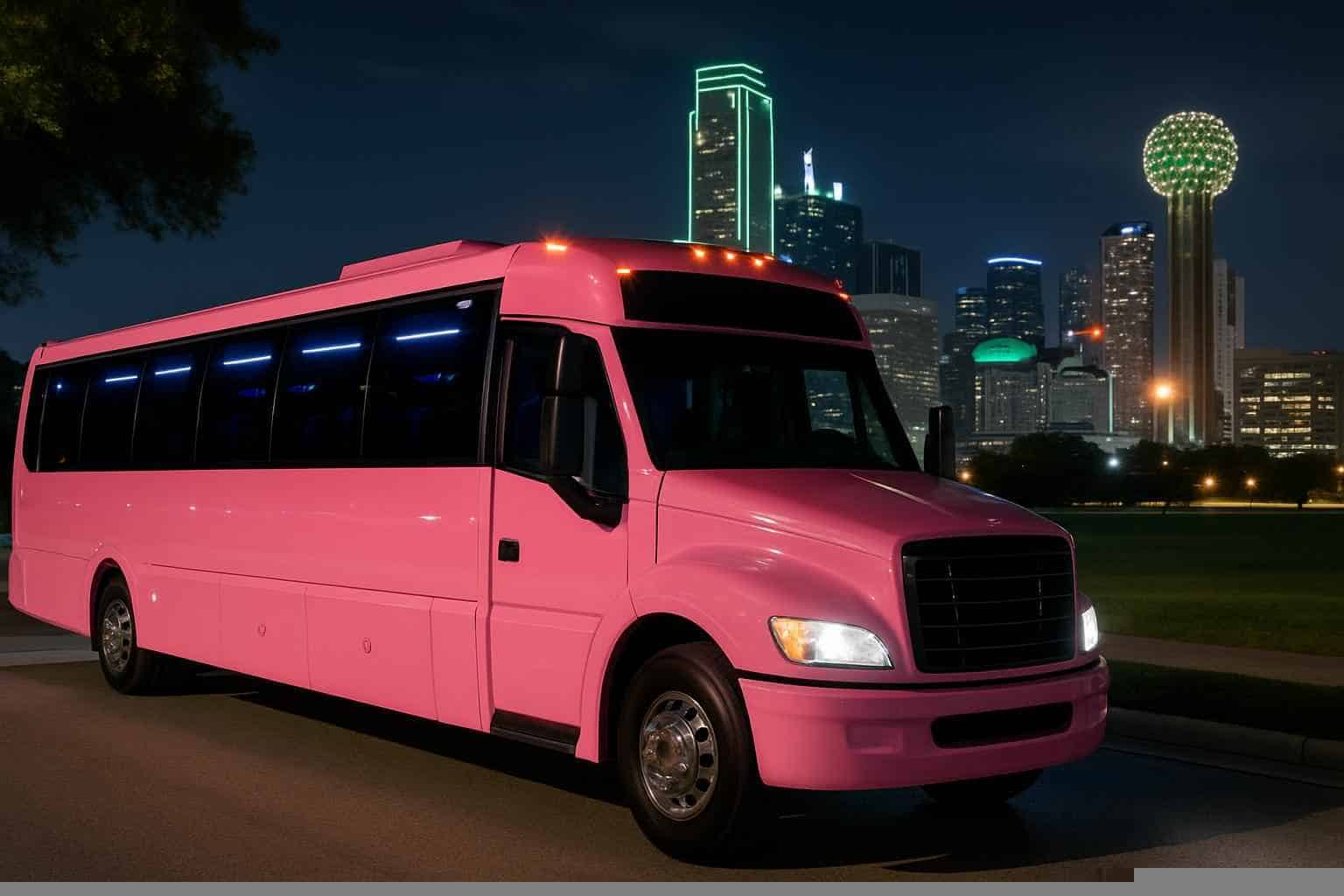 Pink Party Bus Rental Near Me Dallas TX