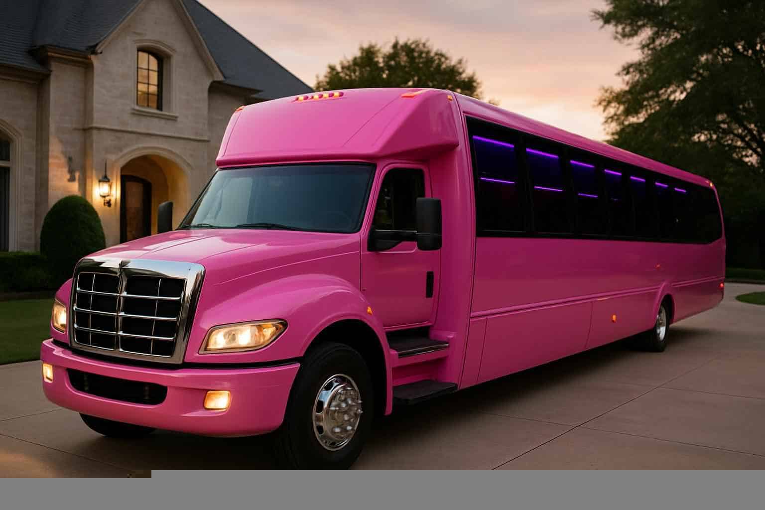 Pink Party Bus Rental Near Me Grapevine TX