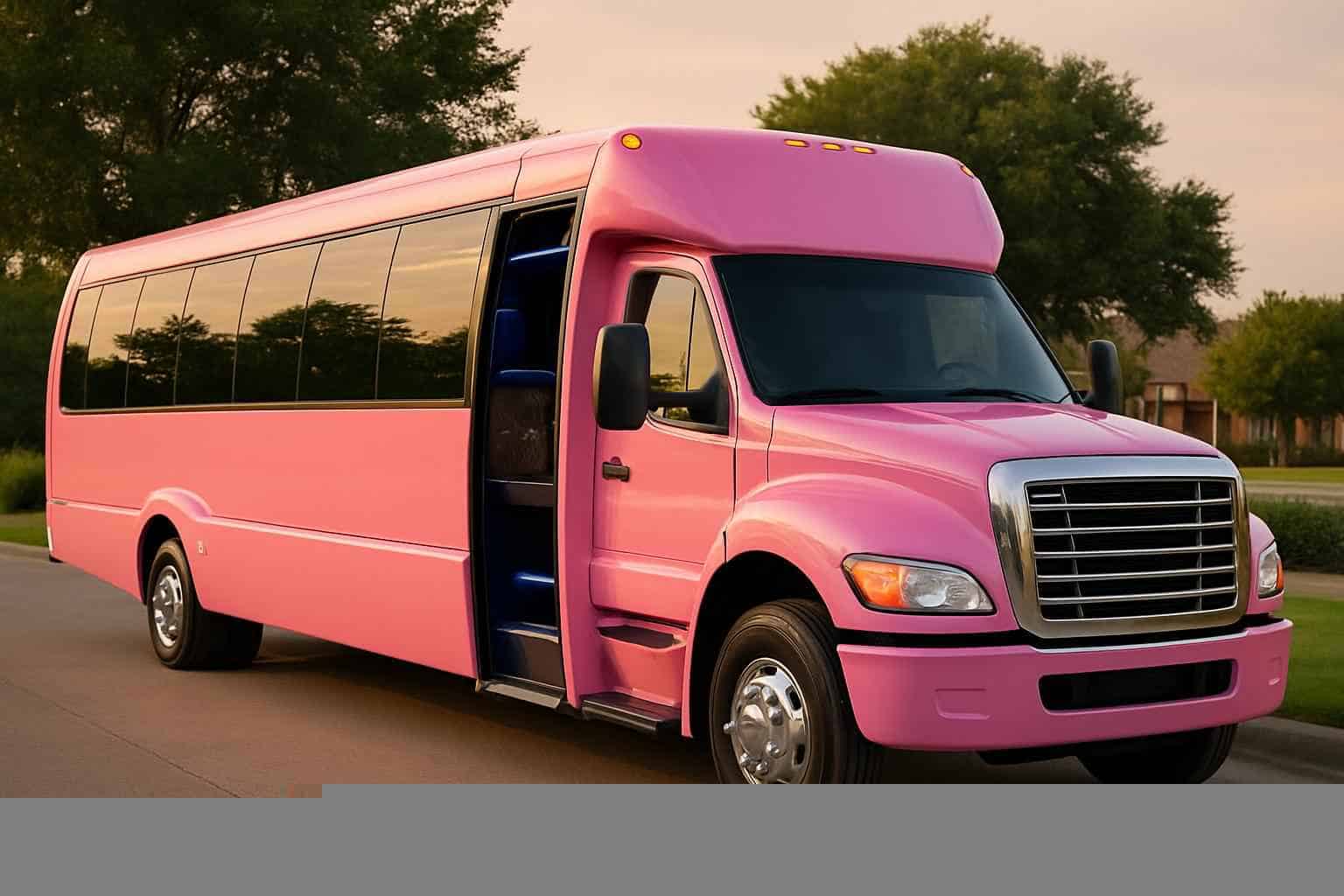 Pink Party Bus Rental Near Me Richardson TX