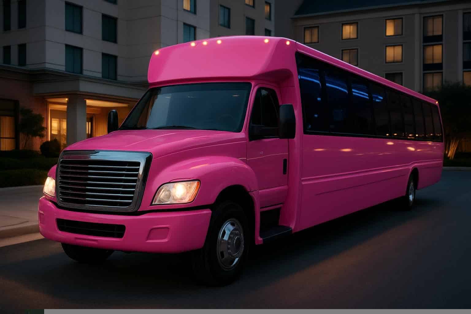 Pink Party Bus Rental Prices in Addison TX