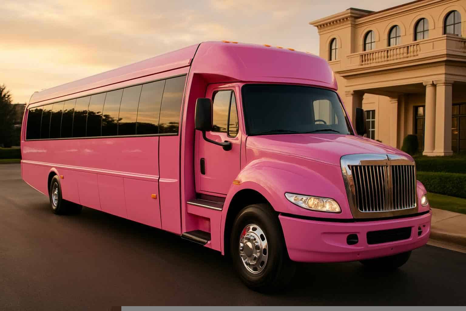 Pink Party Bus Rental Prices in Carrollton TX