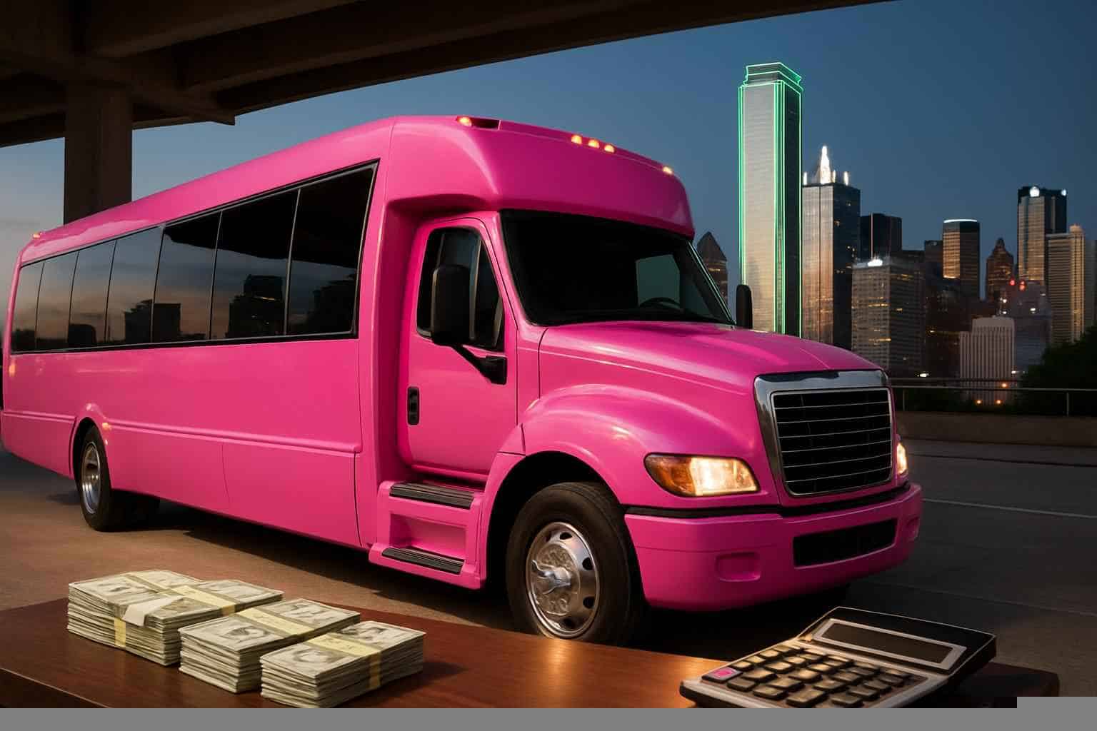 Pink Party Bus Rental Prices in Dallas TX