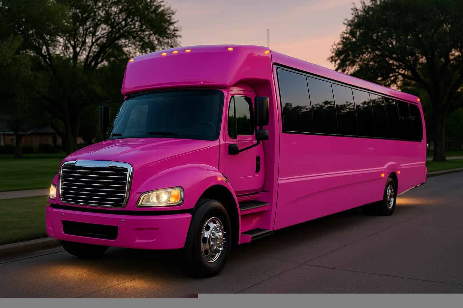 Pink Party Bus Rental Prices In Farmers Branch TX