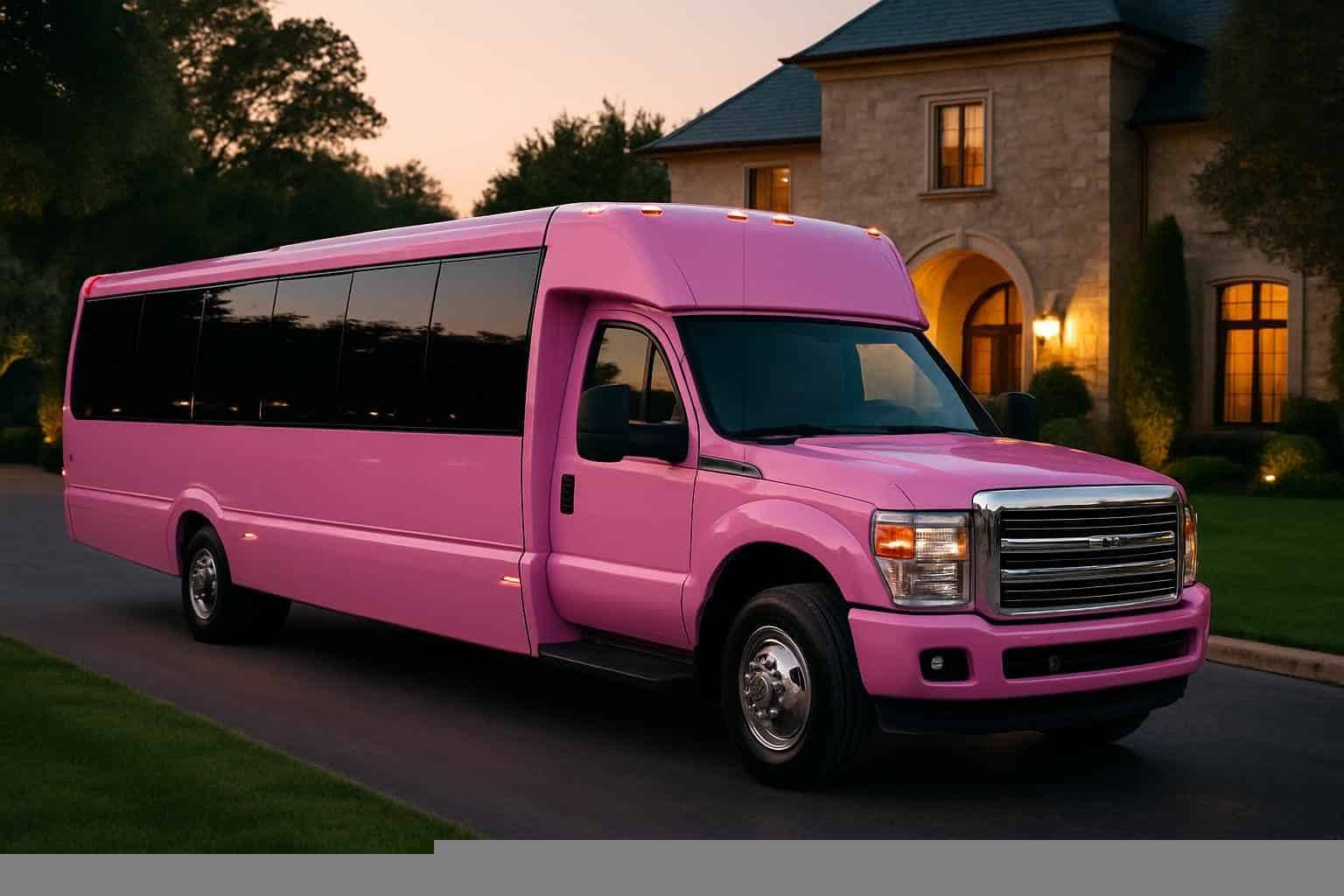 Pink Party Bus Rental Prices in Flower Mound TX
