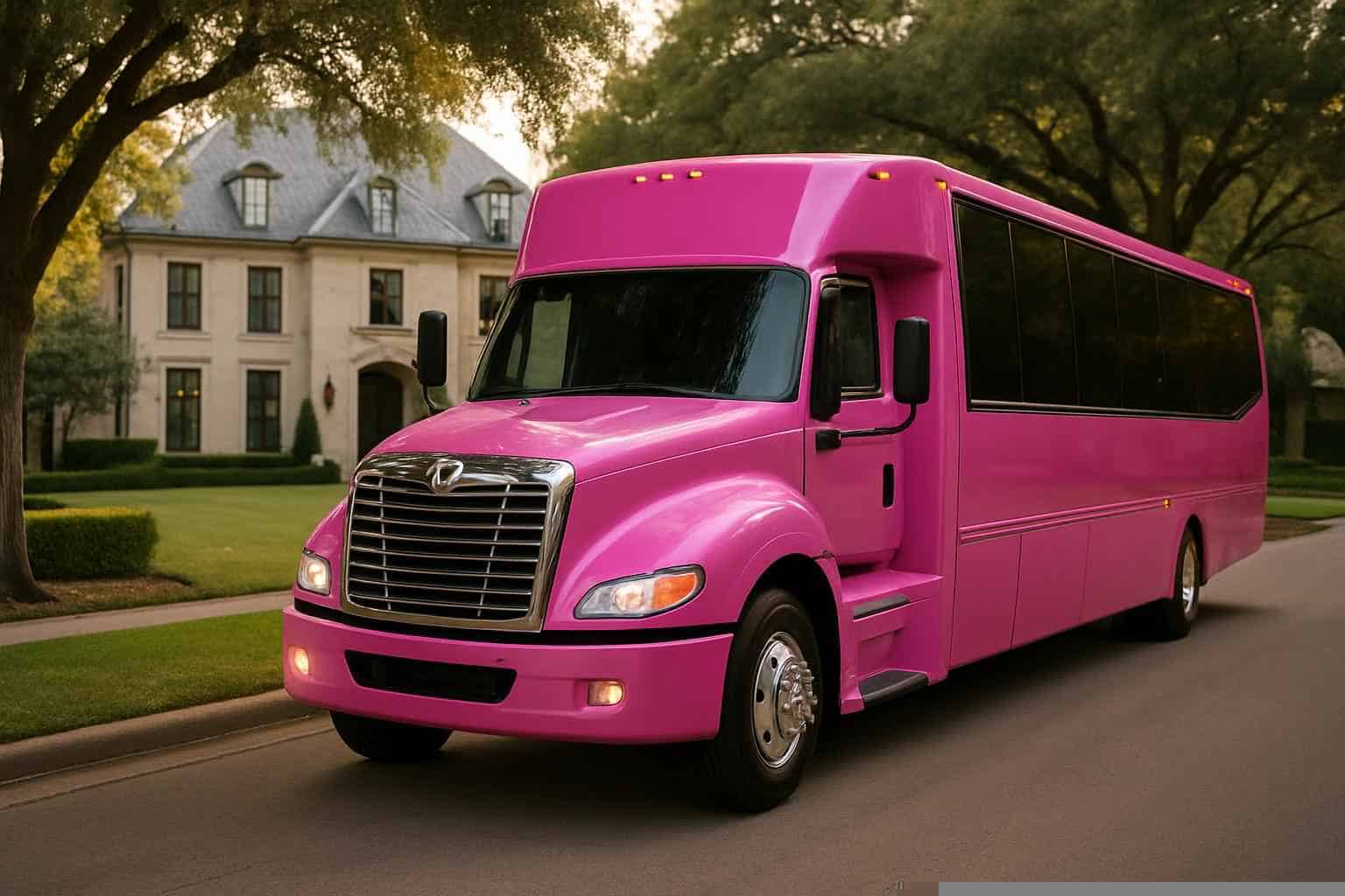 Pink Party Bus Rental Prices in Highland Park TX