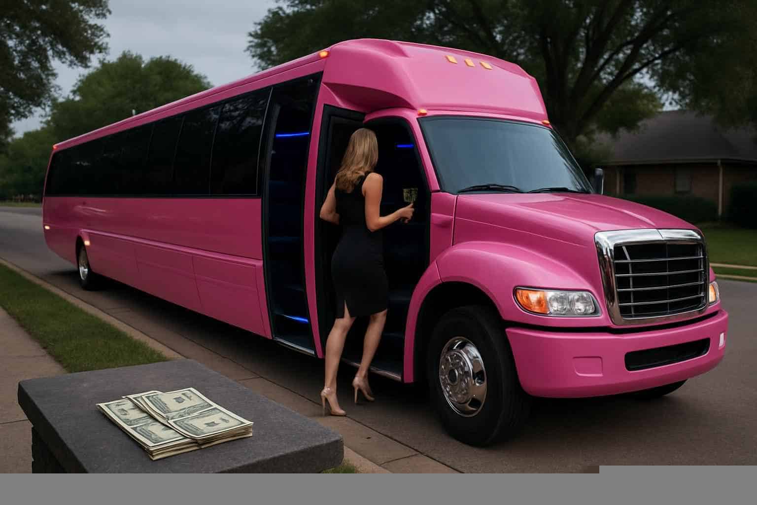 Pink Party Bus Rental Prices in Richardson TX