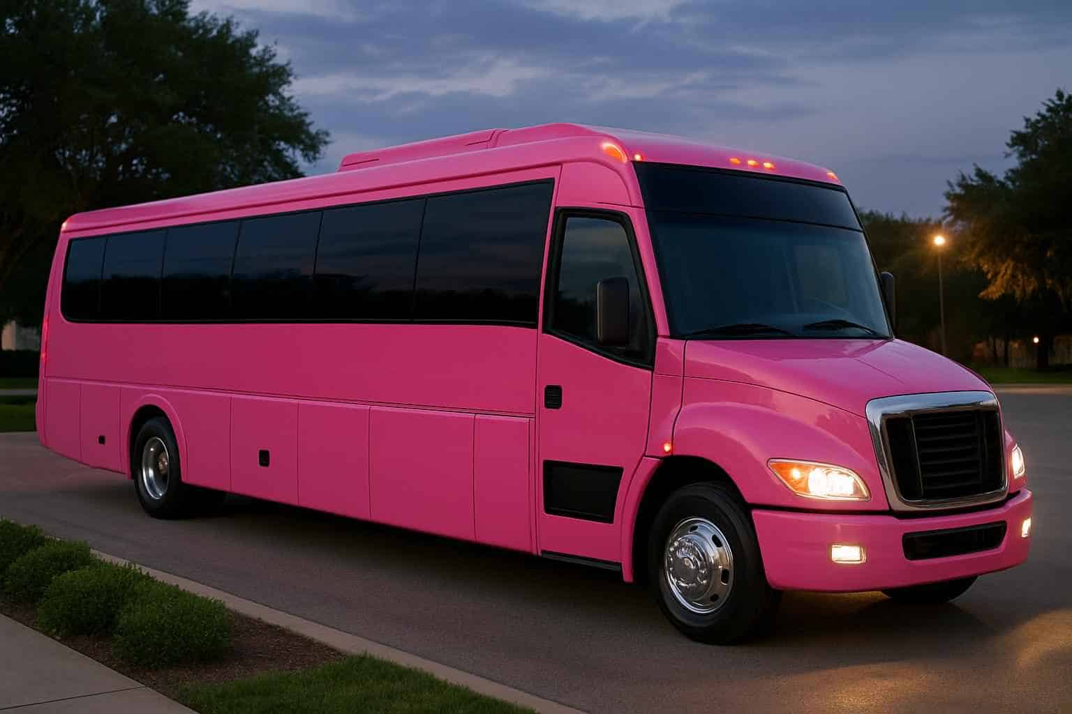 Pink Party Bus Rental Prices in The Colony TX
