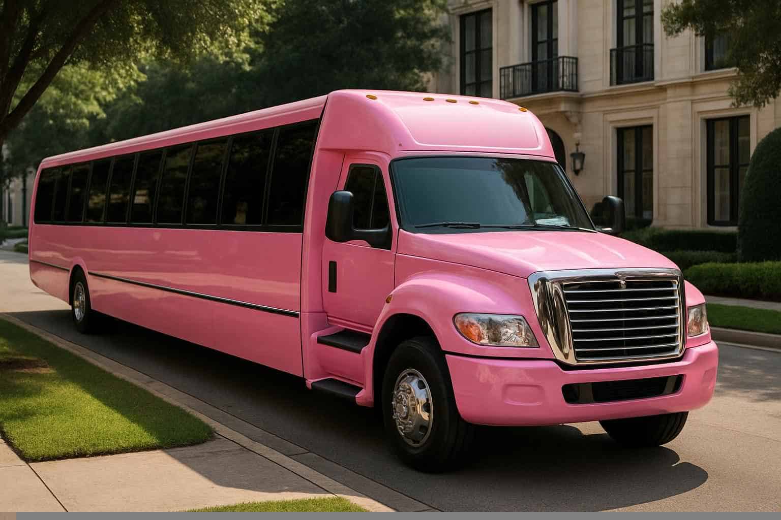 Pink Party Bus Rental Prices in University Park TX