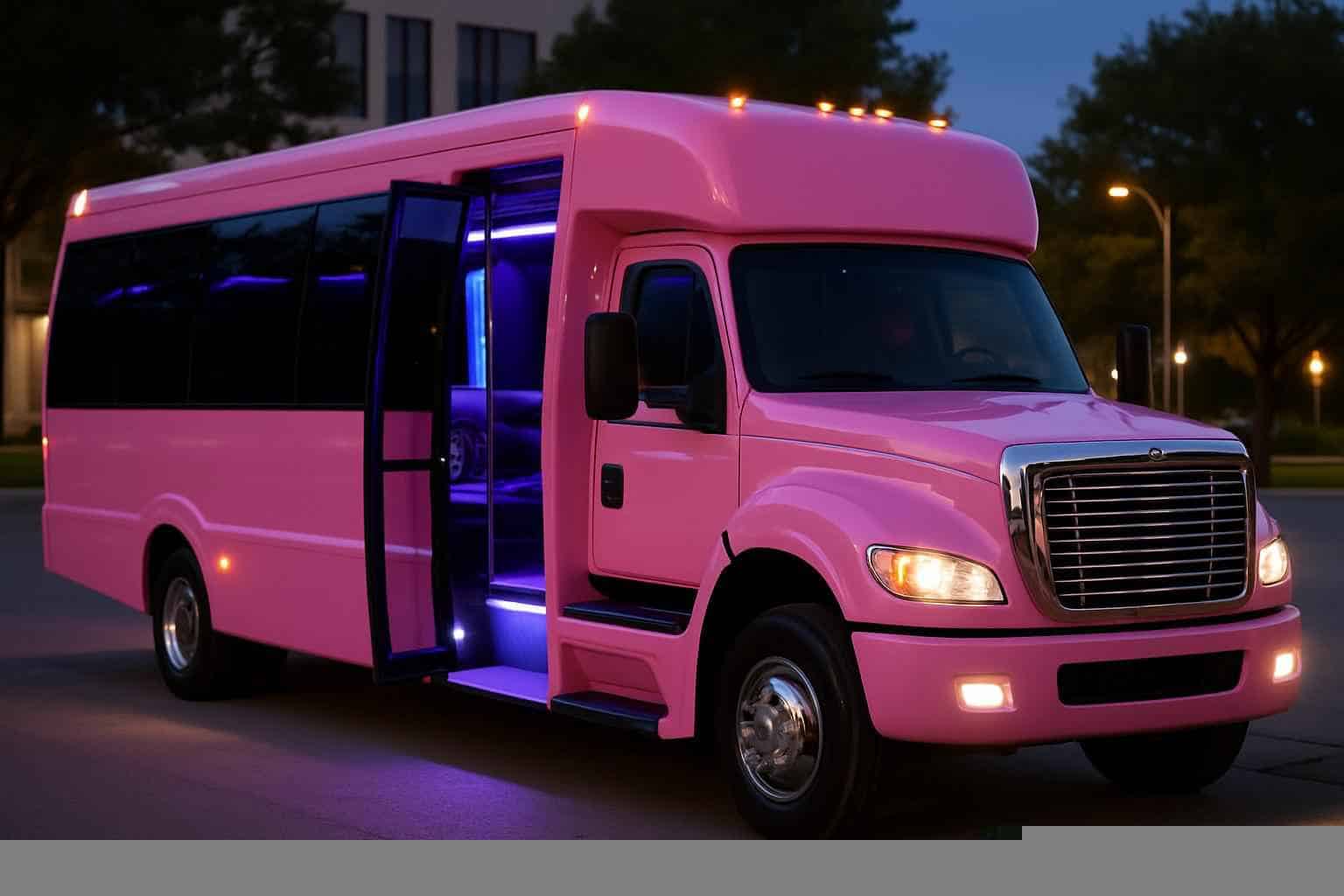 Pink Party Bus Rental Richardson TX
