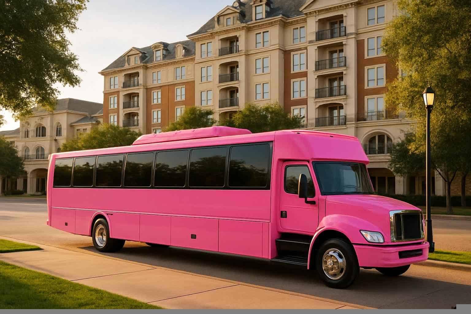 Pink Party Bus Rental Services in Addison Texas