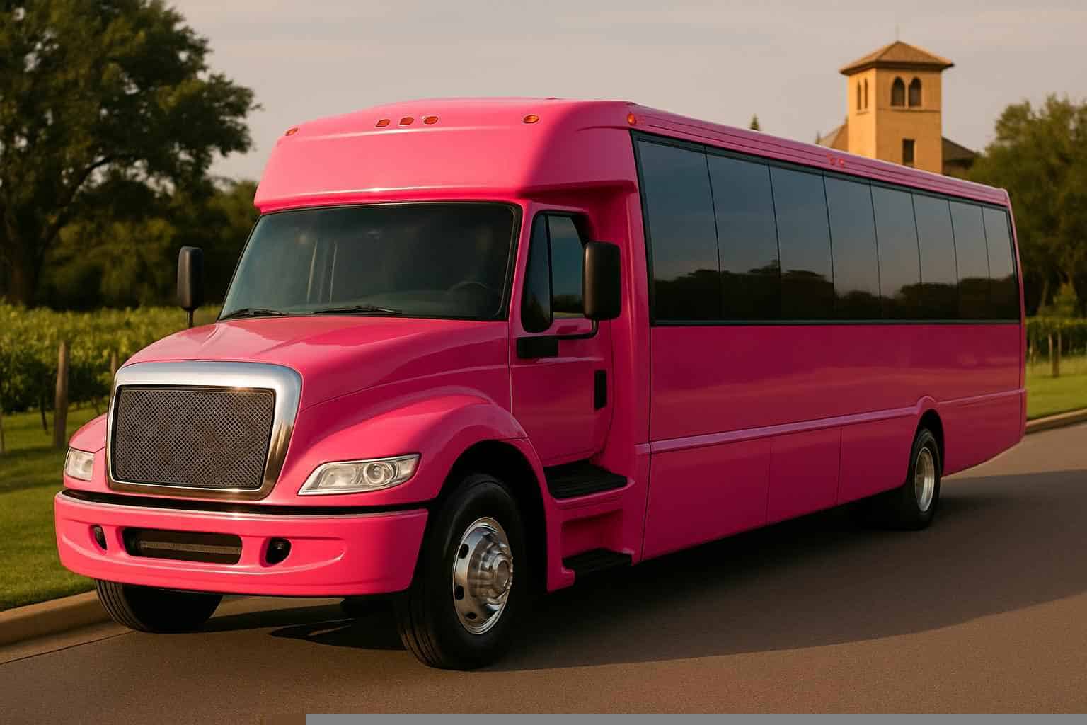 Pink Party Bus Rental Services in Grapevine Texas
