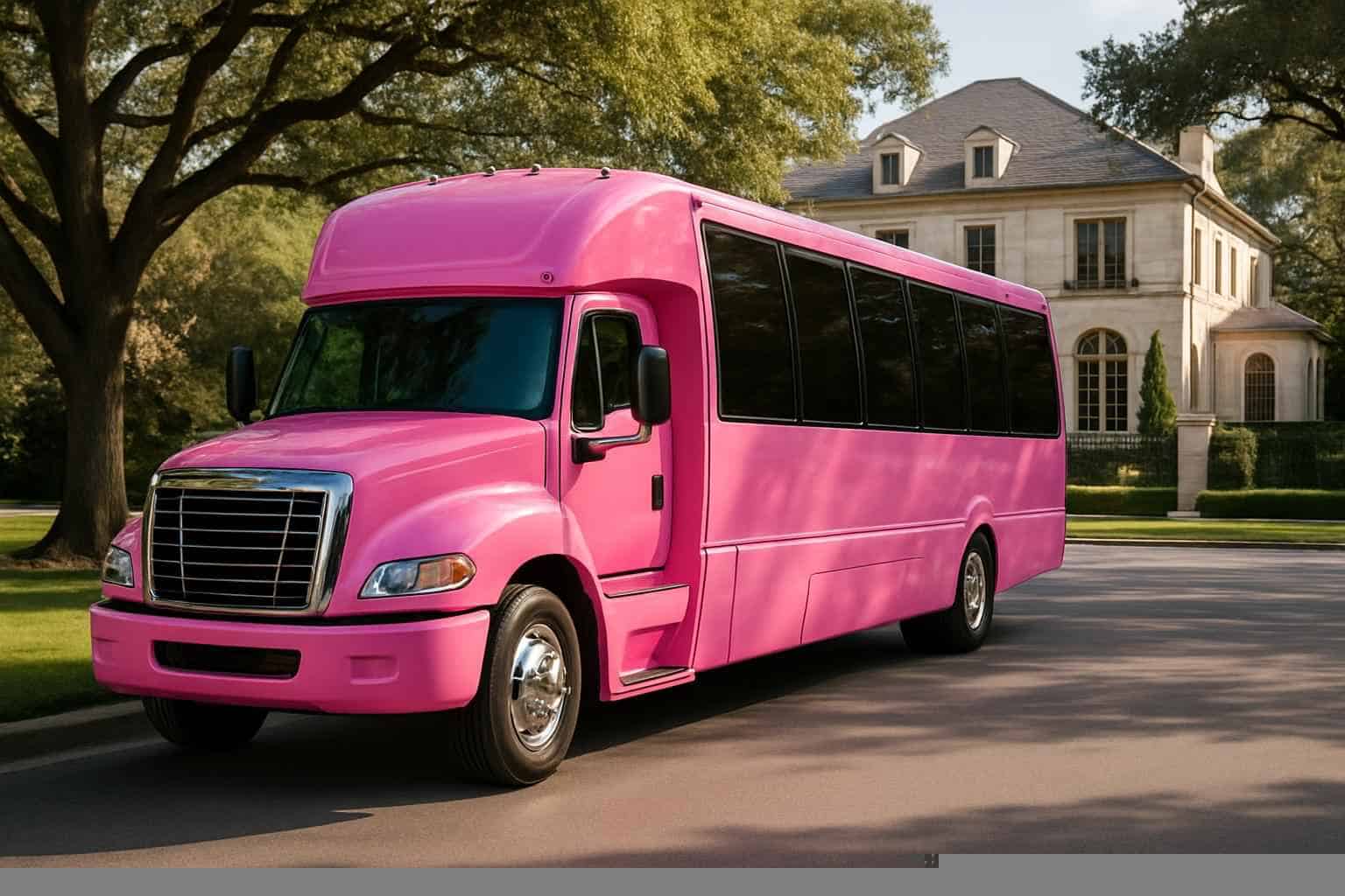 Pink Party Bus Rental Services in Highland Park Texas