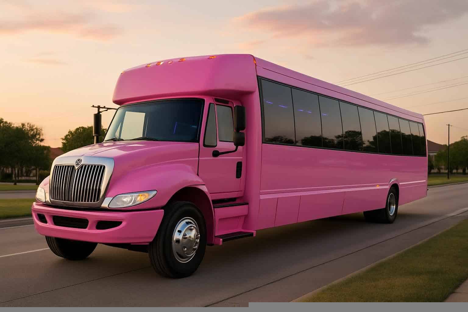Pink Party Bus Rental Services in Richardson Texas