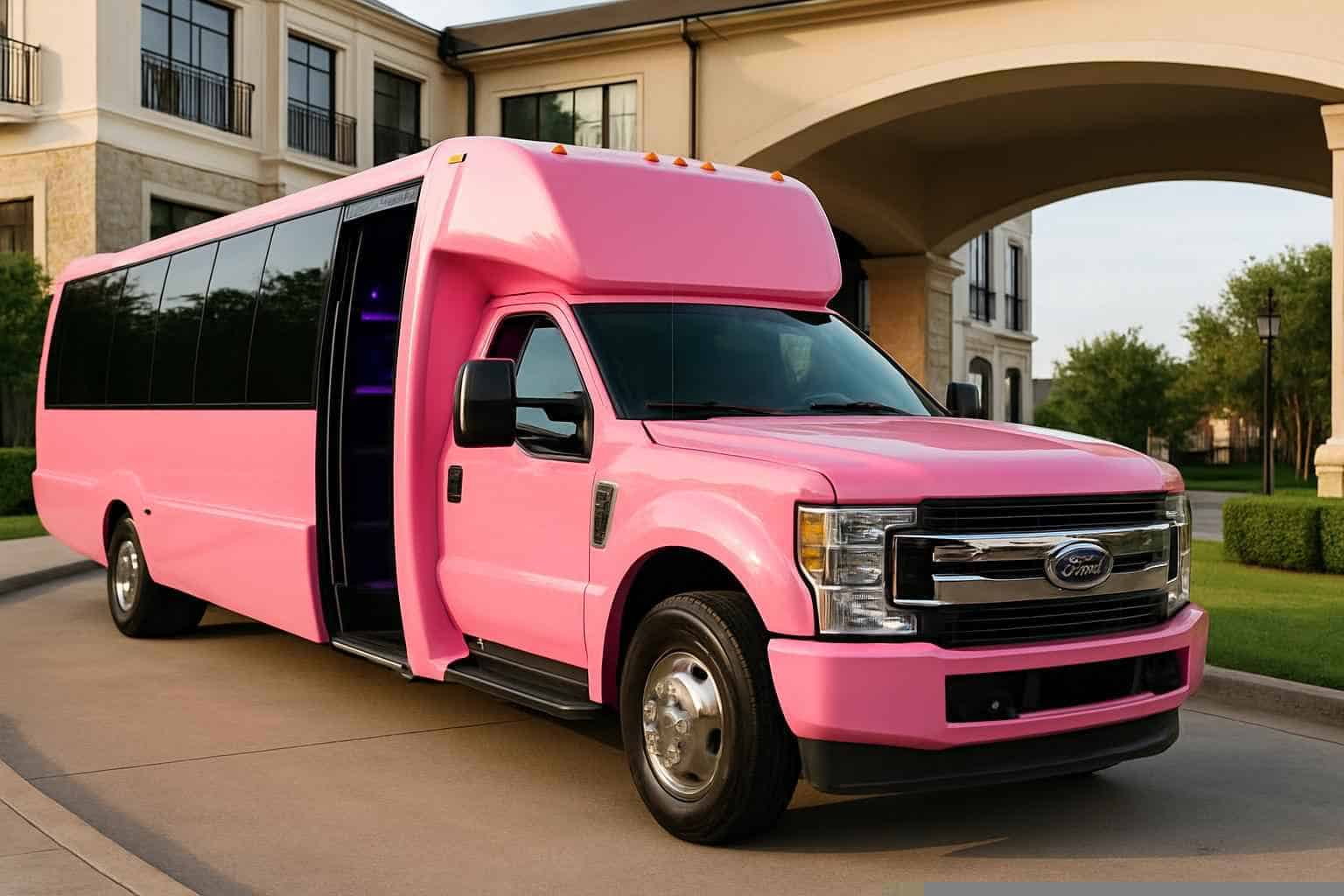 Pink Party Bus Rental Services in The Colony Texas