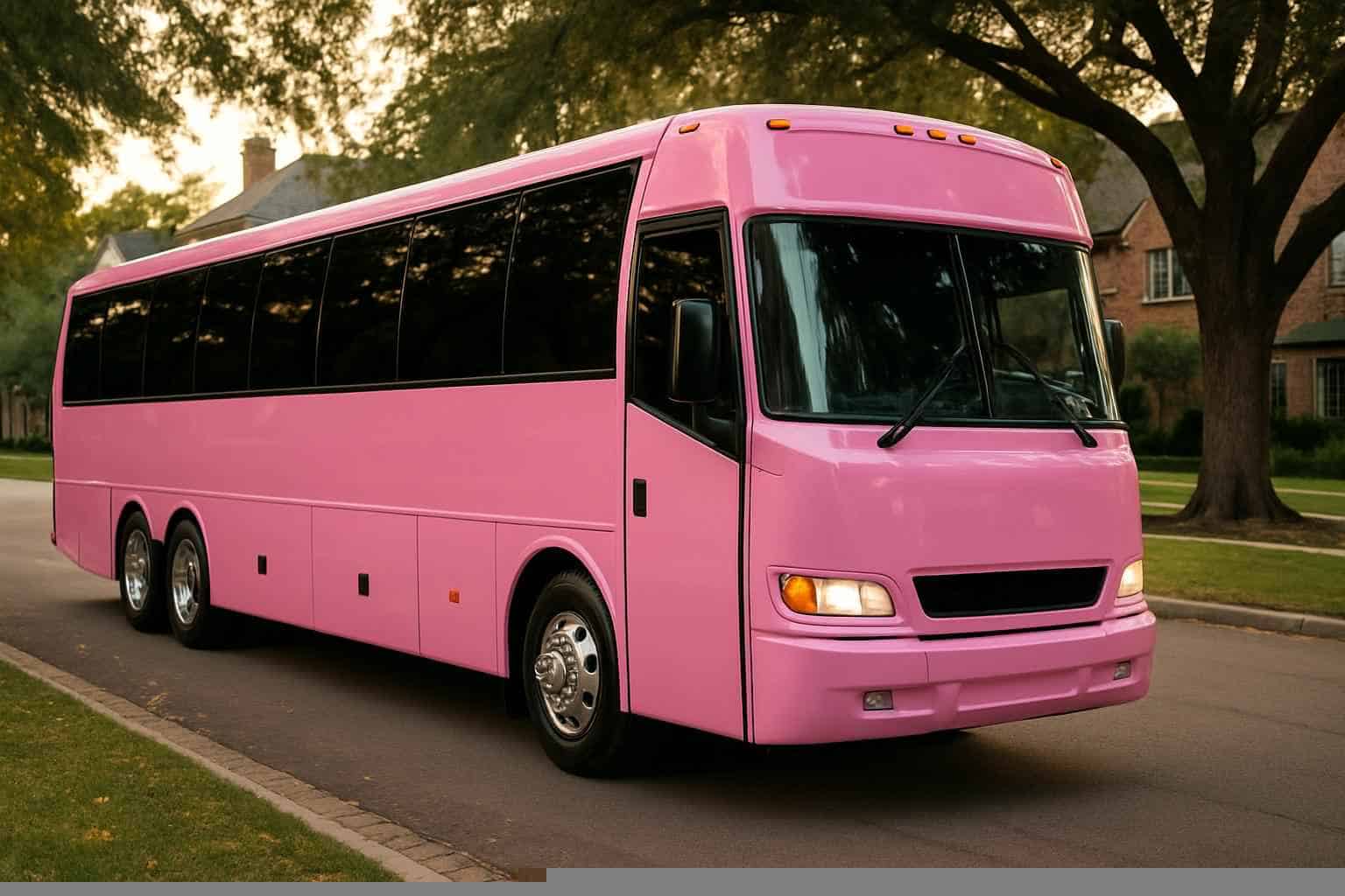 Pink Party Bus Rental Services in University Park Texas