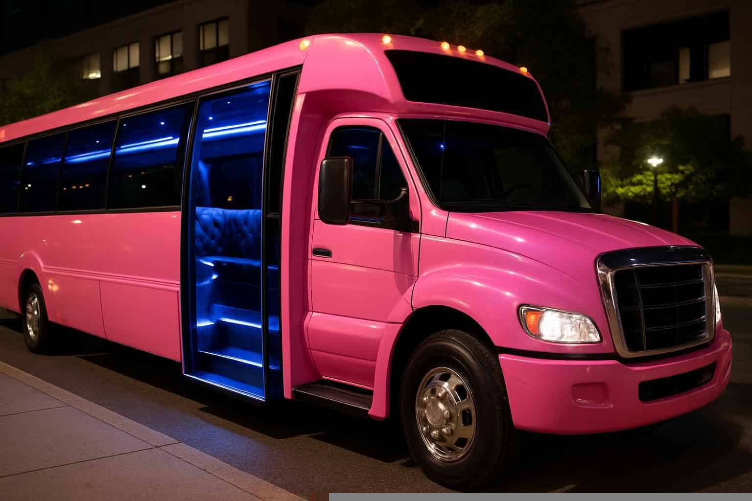 Pink Party Bus Rental The Colony TX