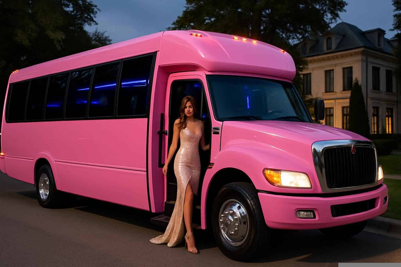 Pink Party Bus Rental University Park TX