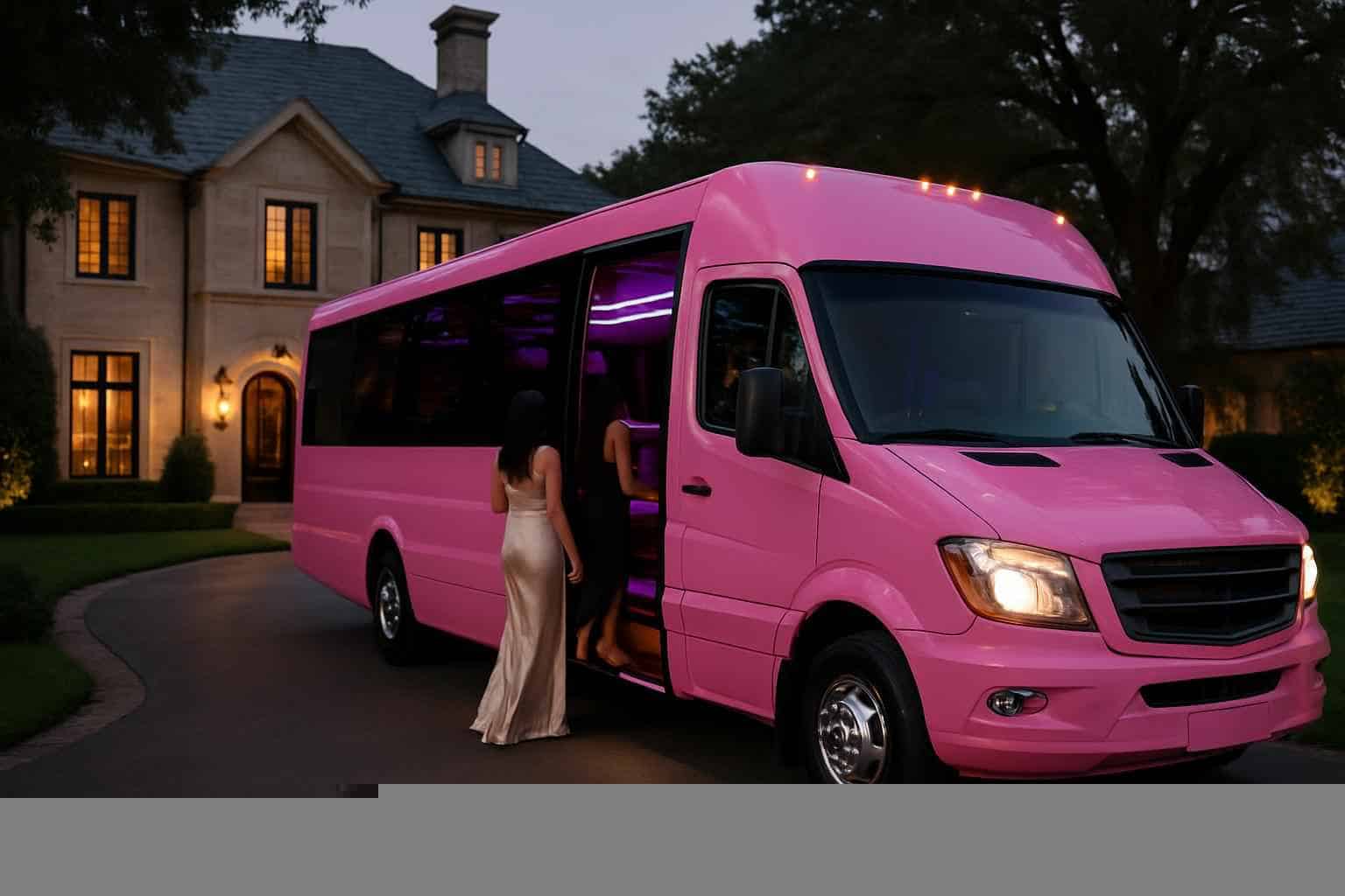Pink Party Bus Service Highland Park TX