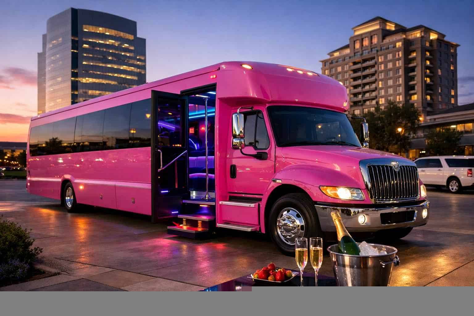 Pink Party Bus Service Plano TX