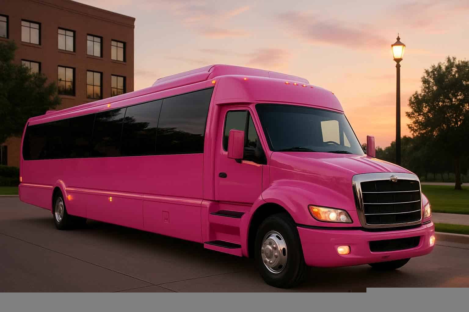 Pink Party Buses in Addison Texas