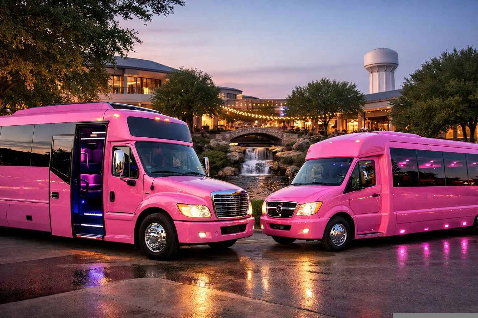 Pink Party Buses in Allen Texas