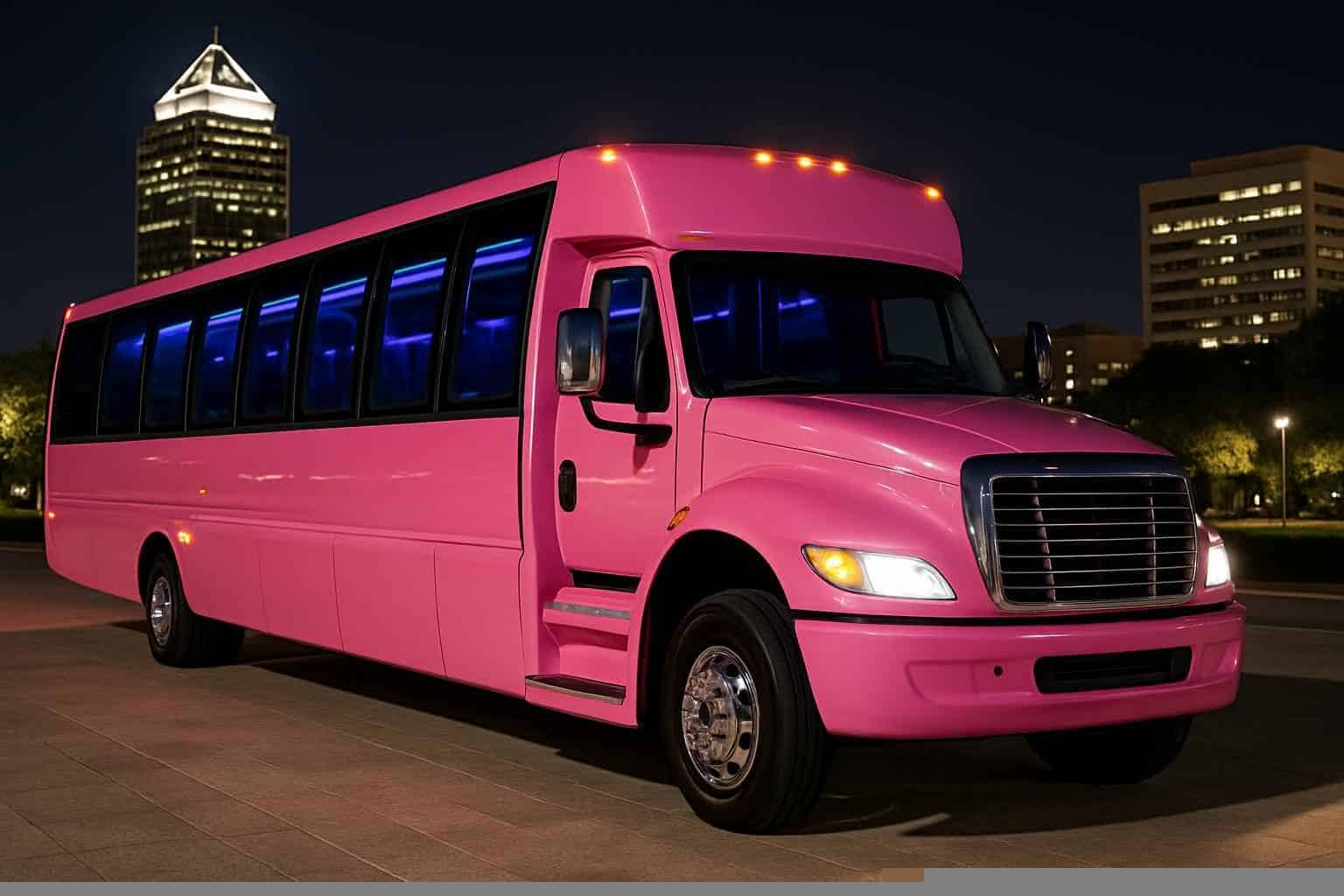 Pink Party Buses in Richardson Texas