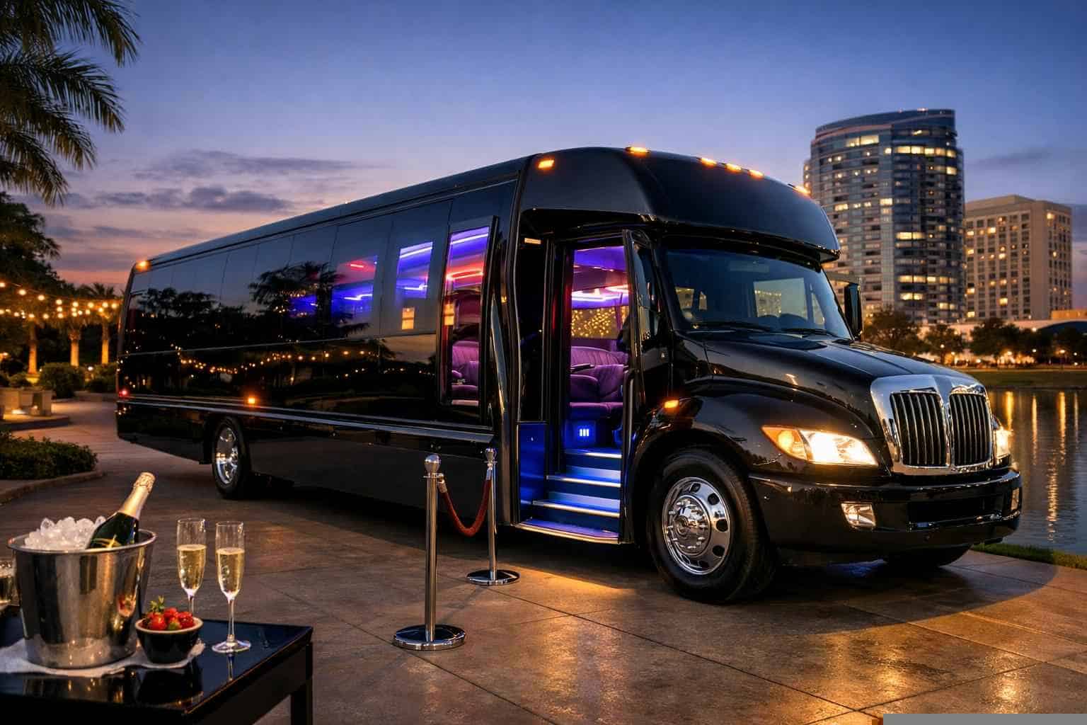 Plano Texas Black Party Bus Rental