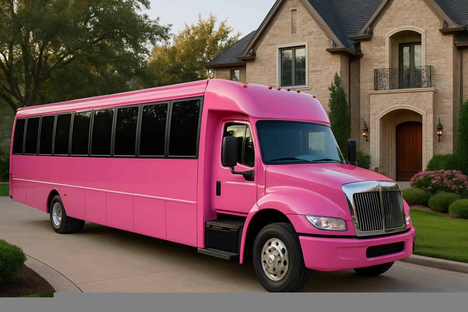 Southlake Texas Pink Party Bus Rental