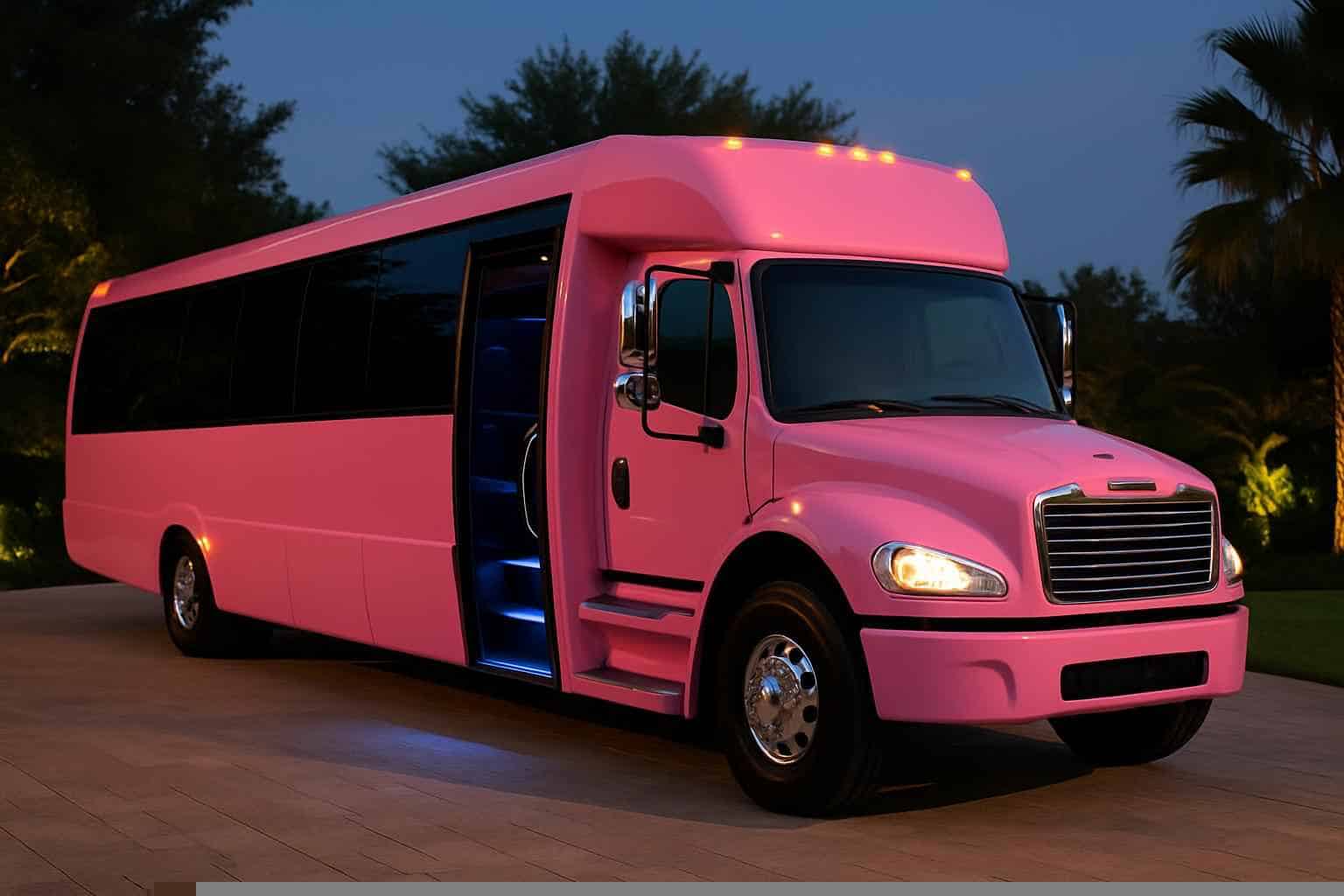 The Colony Texas Pink Party Bus Rental