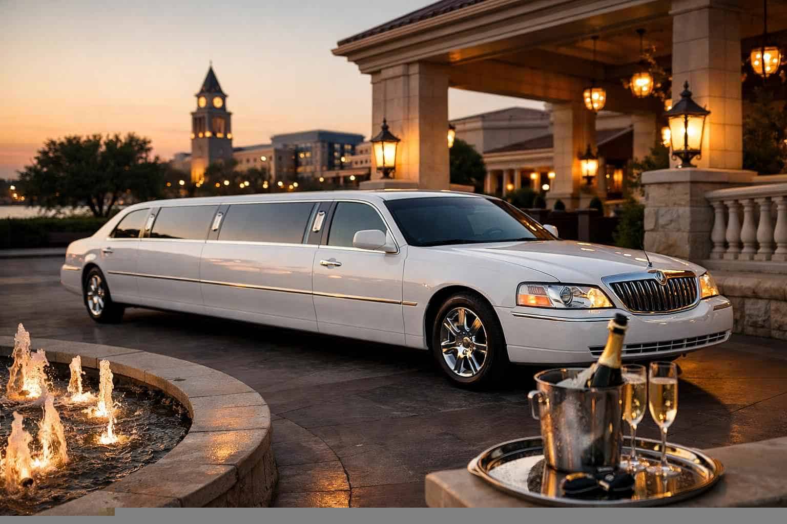 White Limo Rental Prices in Frisco TX