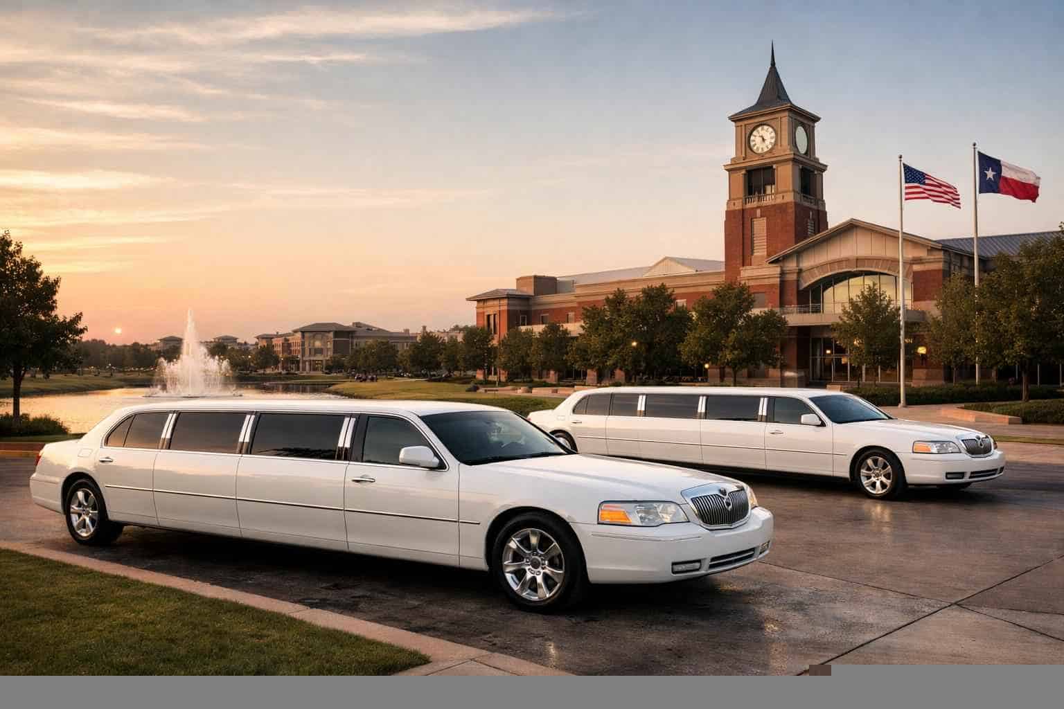 White Limousines in Allen Texas