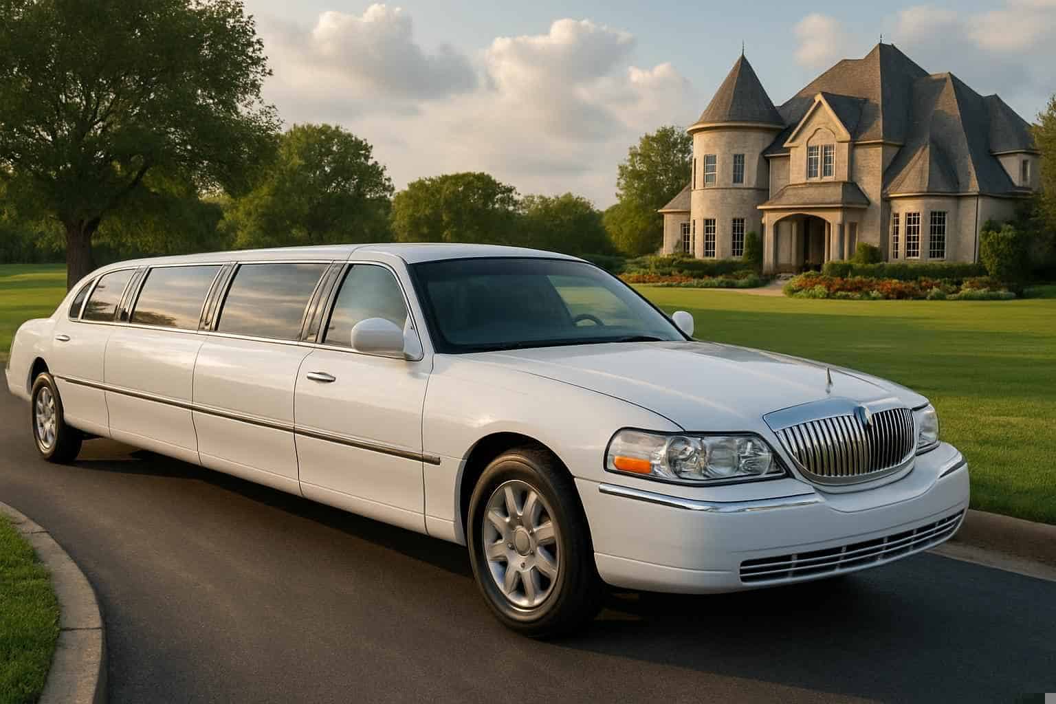 White Limousines in Flower Mound Texas