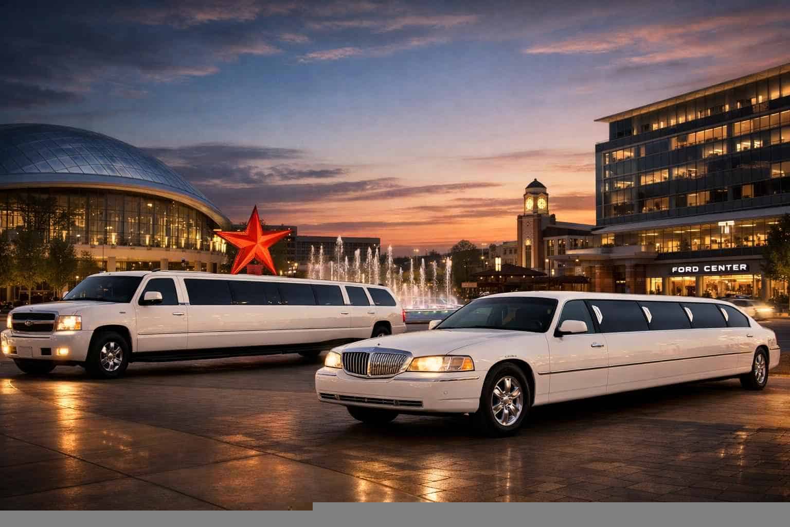 White Limousines in Frisco Texas