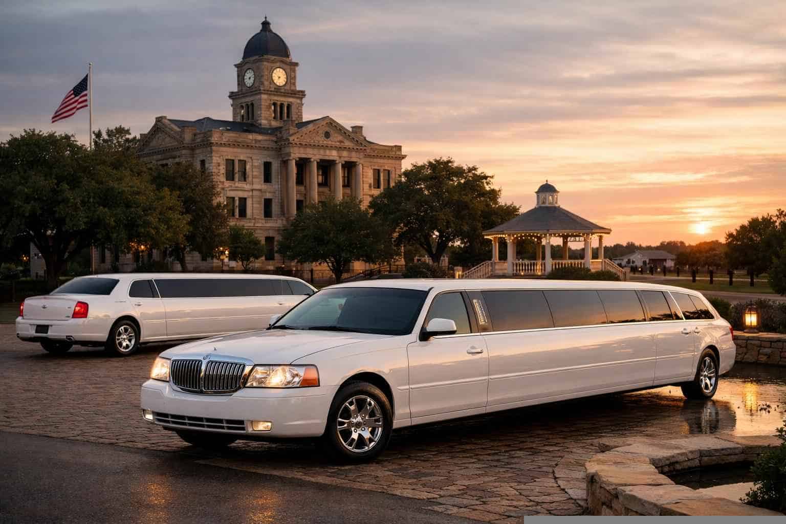 White Limousines in McKinney Texas