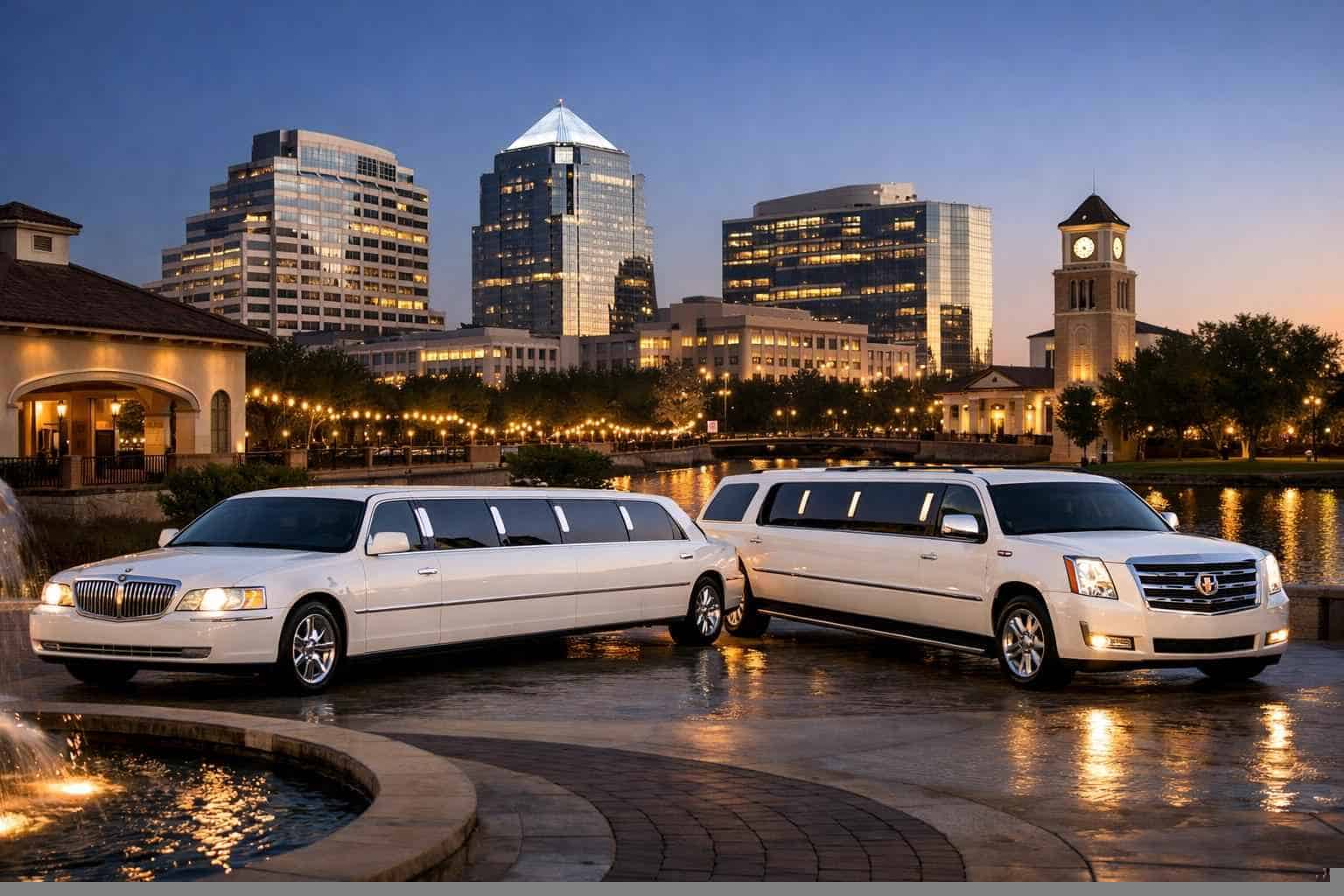 White Limousines in Plano Texas