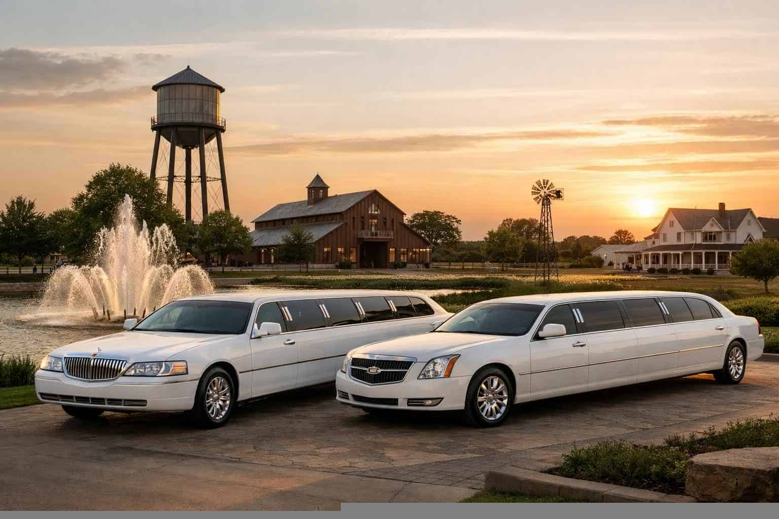 White Limousines in Prosper Texas