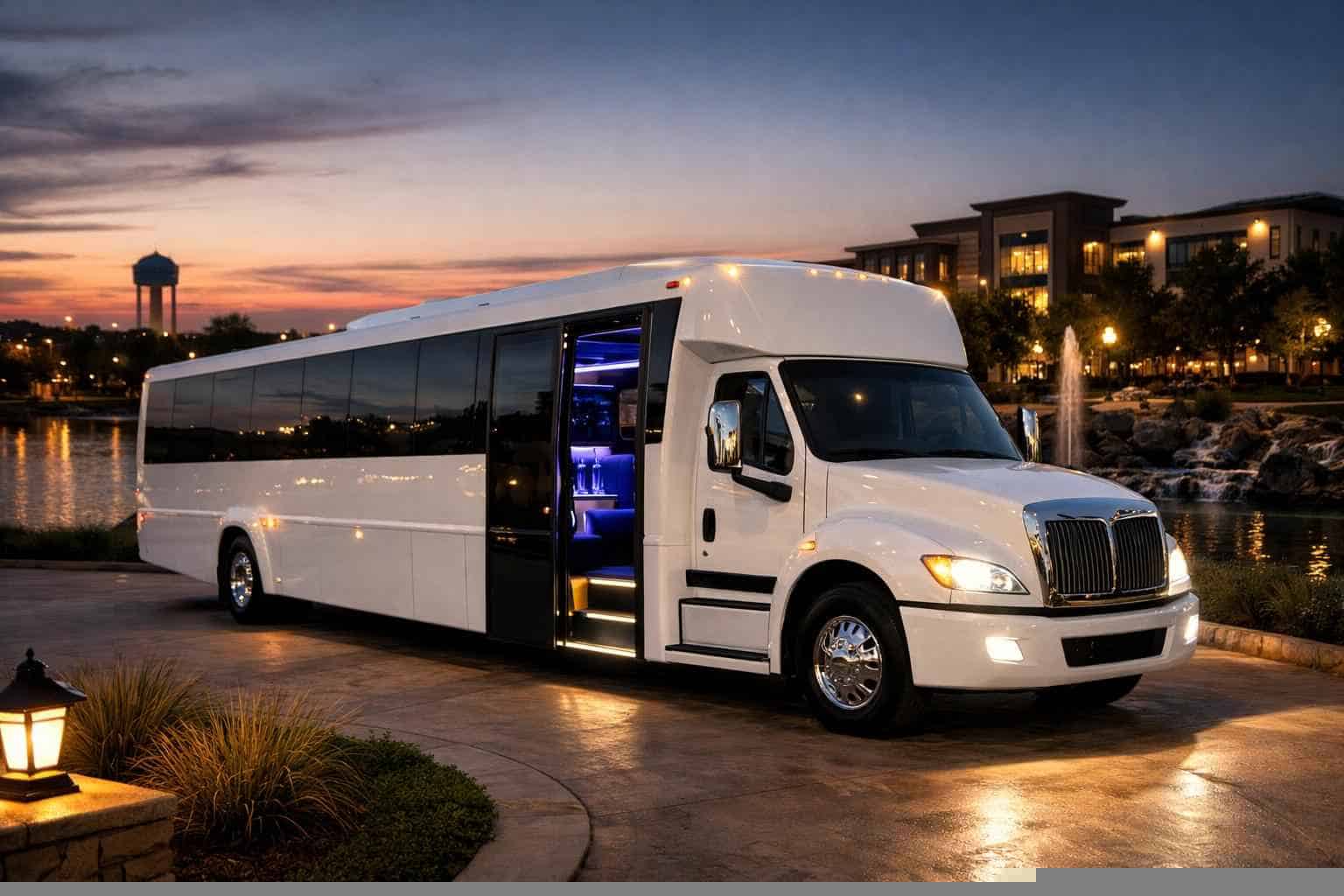 White Party Bus Rental Allen TX