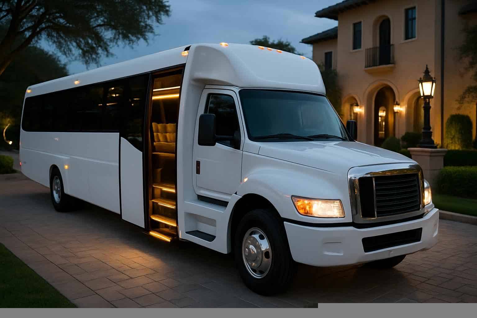 White Party Bus Rental Farmers Branch TX