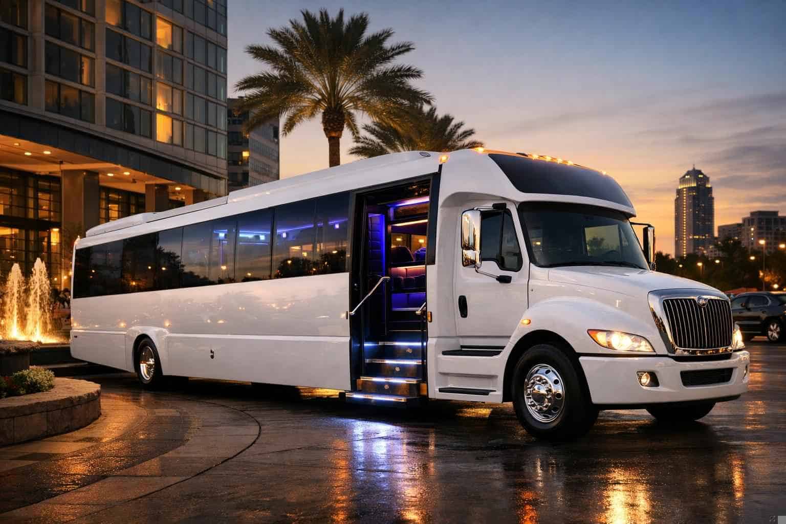 White Party Bus Rental Frisco TX