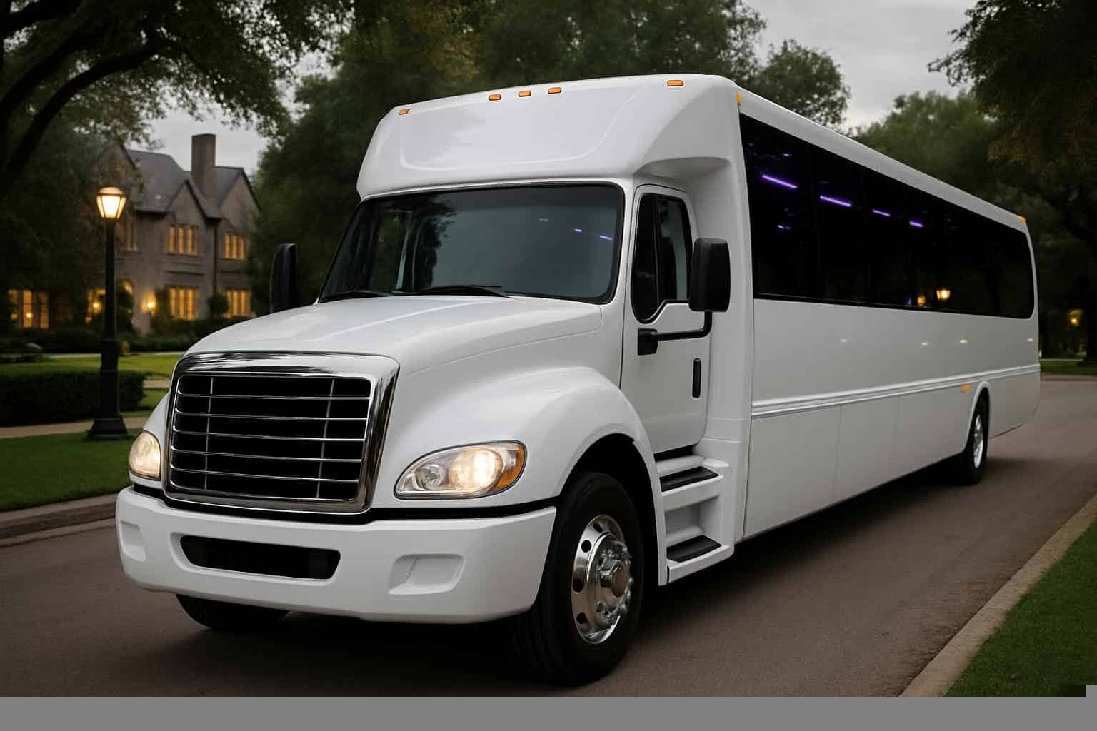 White Party Bus Rental Highland Park TX