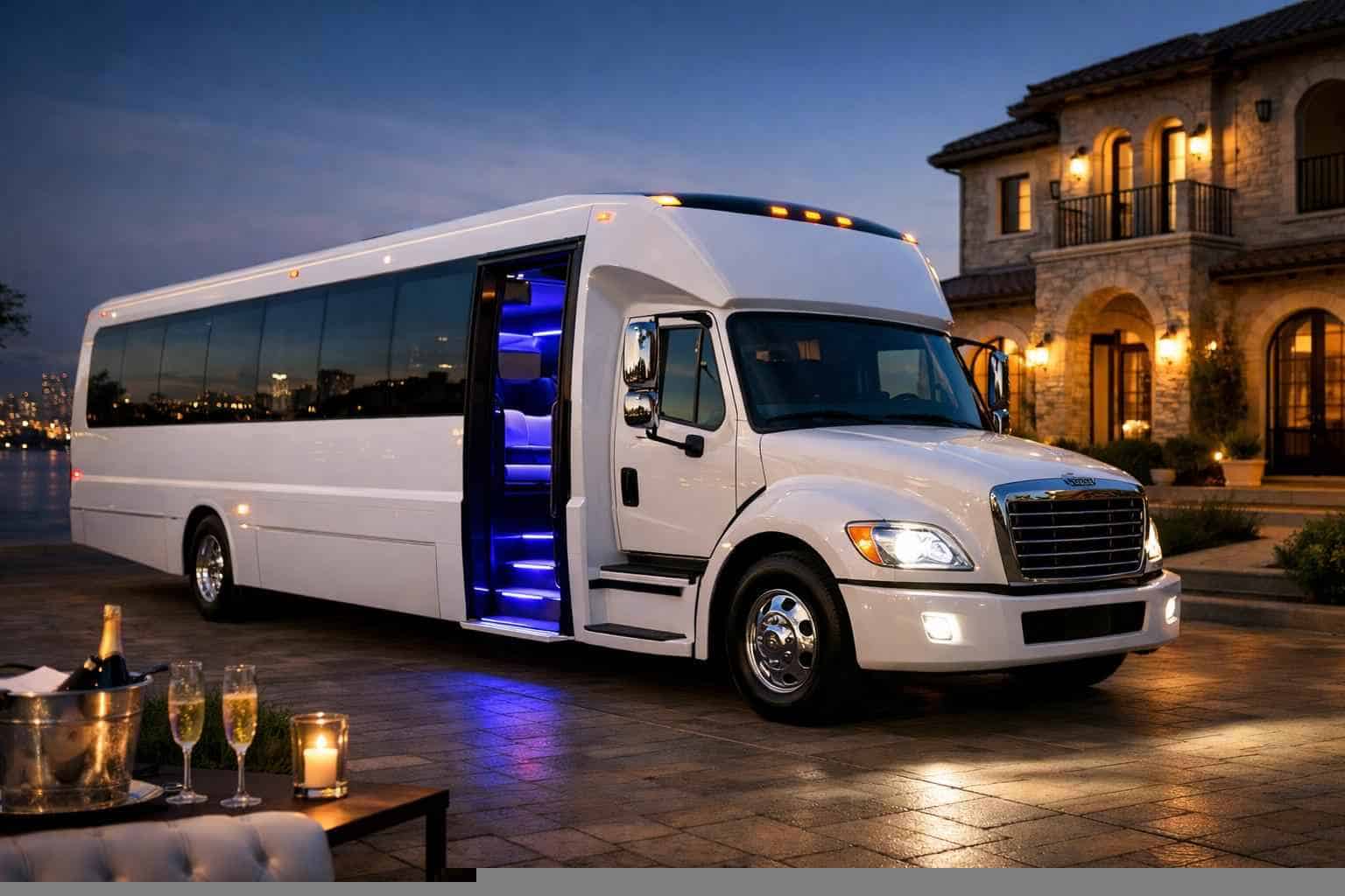 White Party Bus Rental McKinney TX
