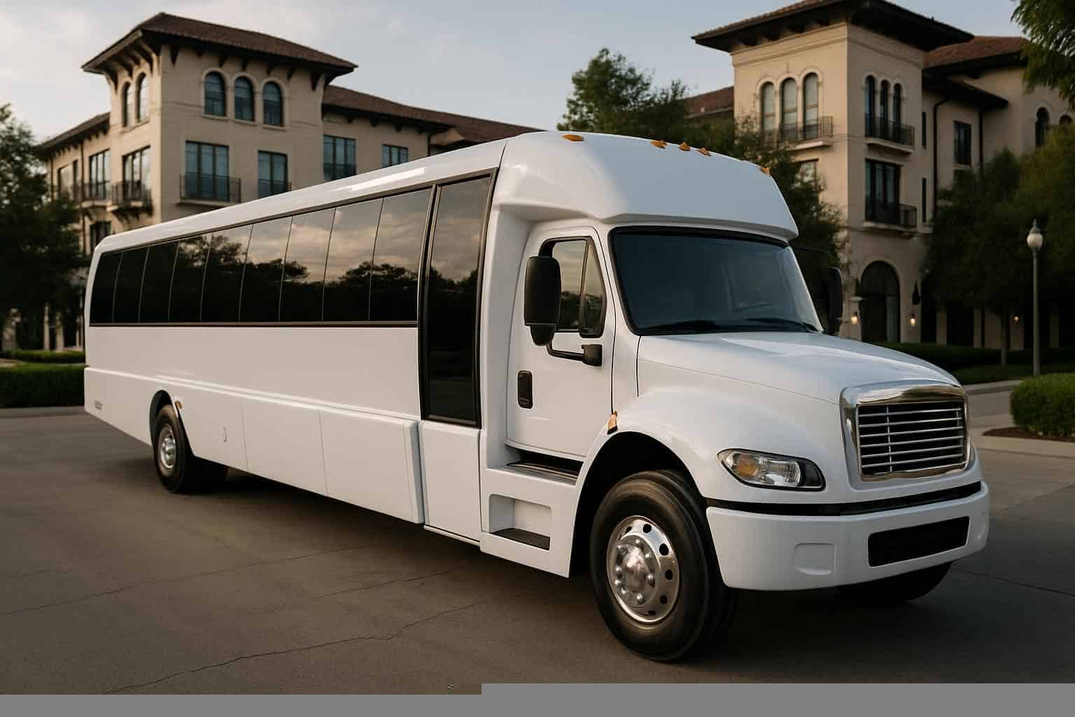 White Party Bus Rental Near Me Addison TX