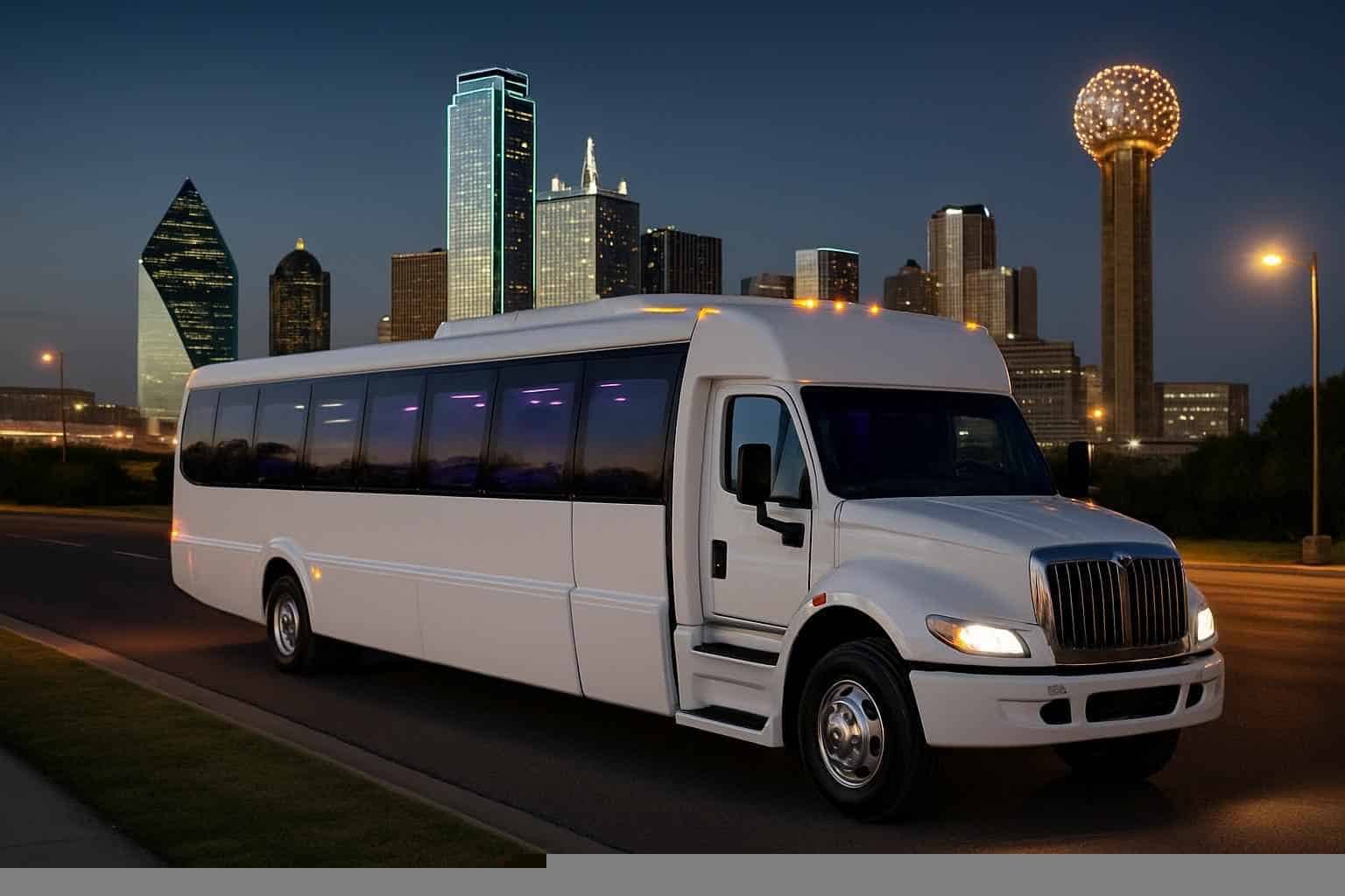 White Party Bus Rental Near Me Dallas TX